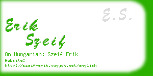 erik szeif business card